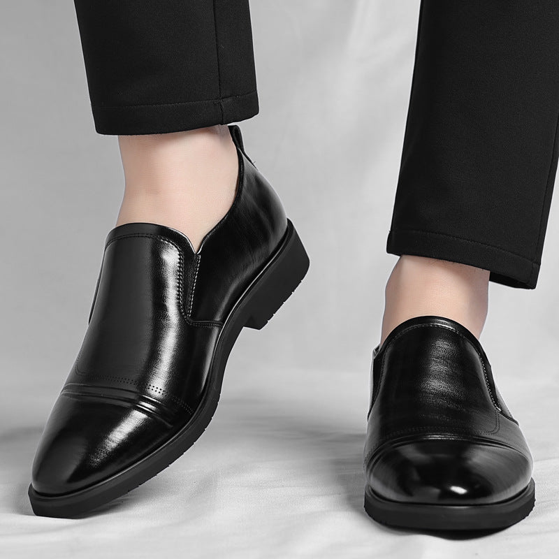 Plus-Size Vintage Business Slip-On Leather Shoes