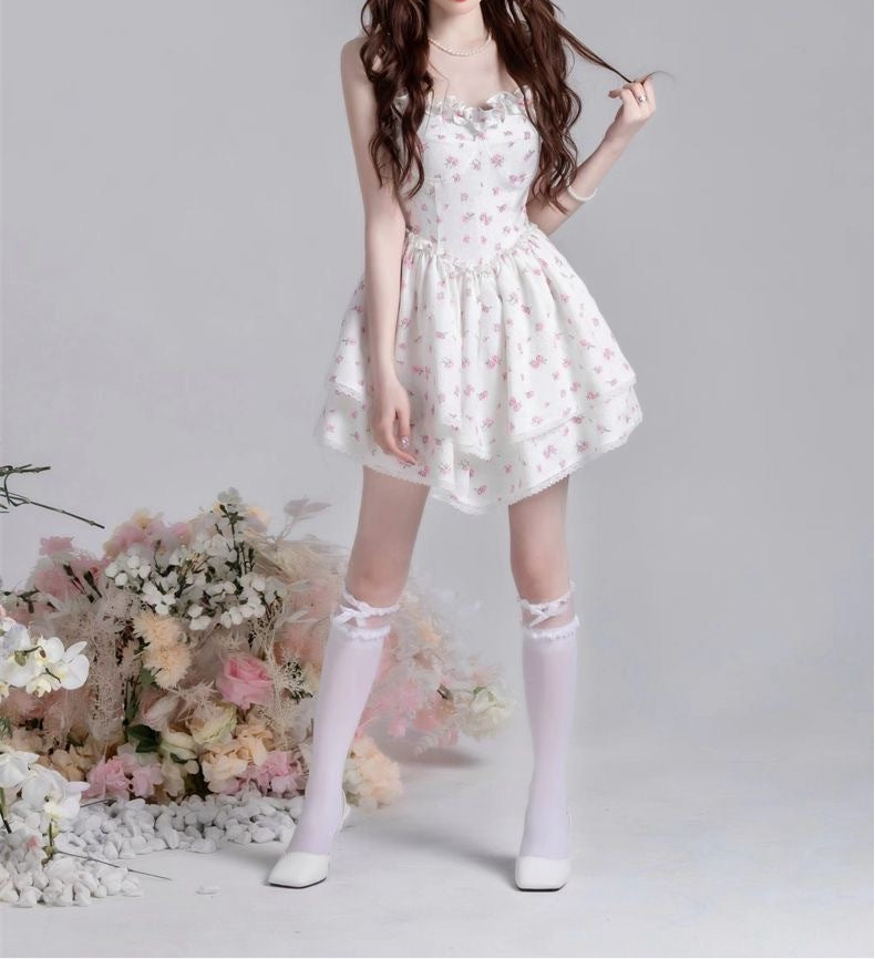 Fashion Floral Strap Dress Women