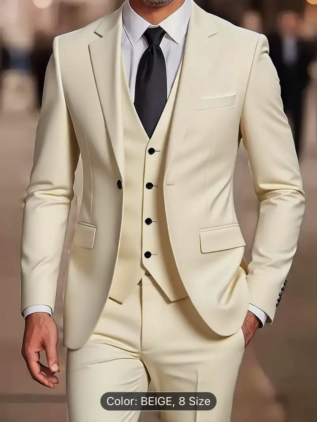 Men's Suit Set Wedding Host Business Three-piece Set