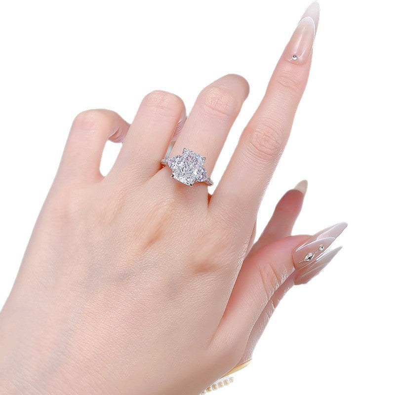 Crystal Silver Ring for Women – Diamond Sadaf