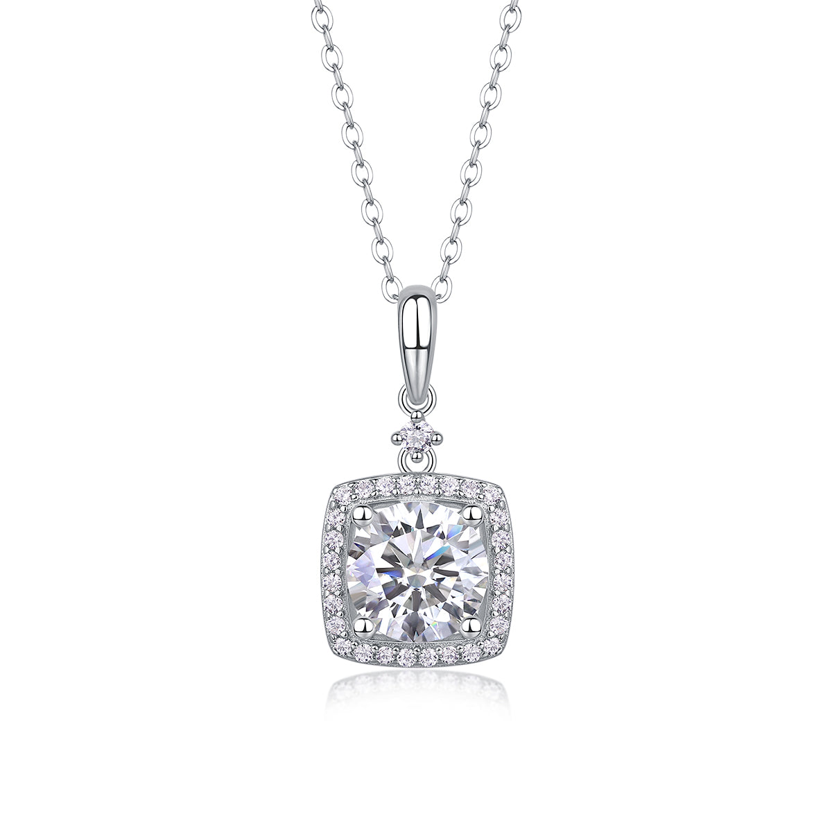 Pure And Innocent Marie - A Fashionable And Light Luxury Jewelry Pendant Necklace Set With Top-quality Moissanite, S925 Silver Plated Platinum