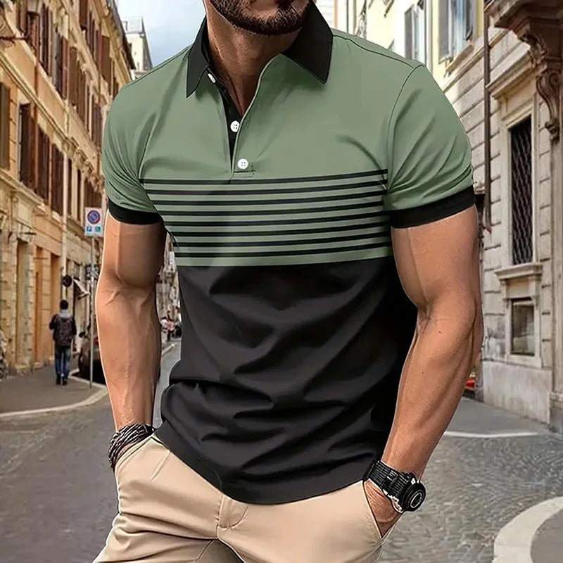 Plain Printing Series Men's Casual Short Sleeve