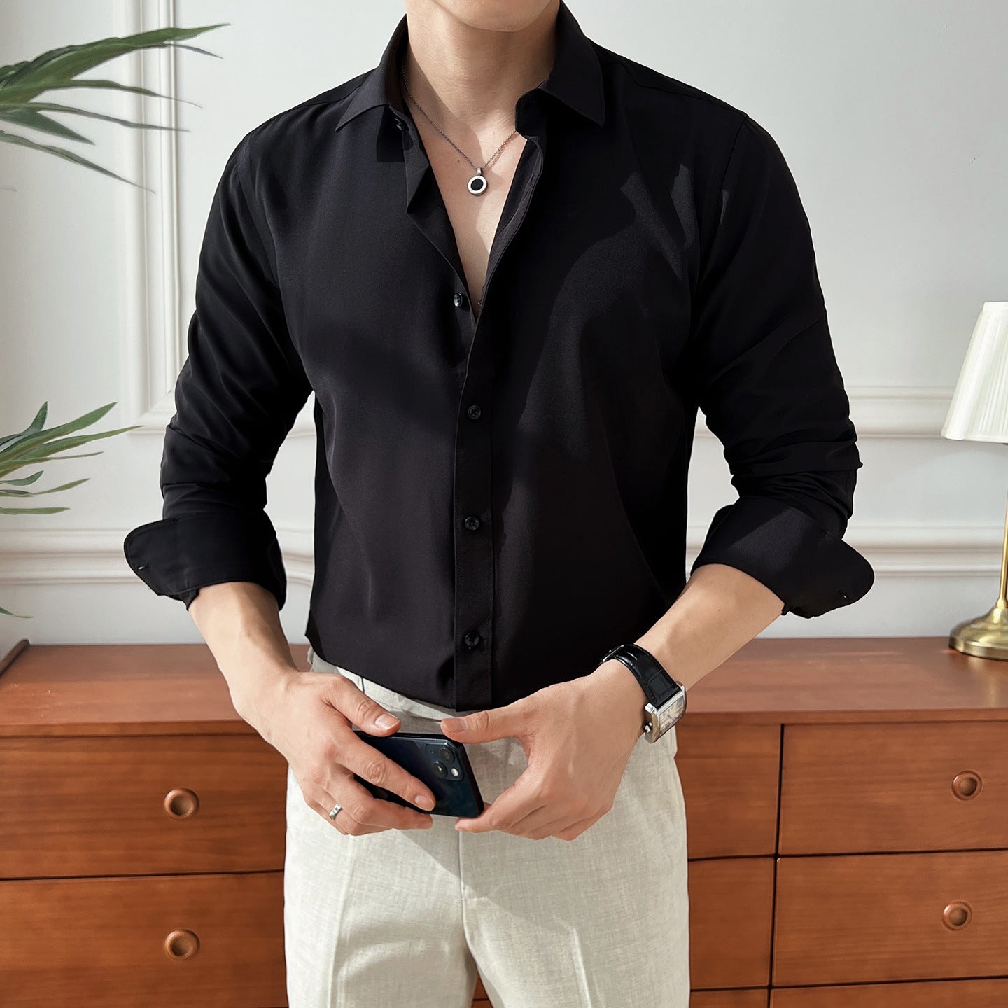 Long-sleeved Business Shirt