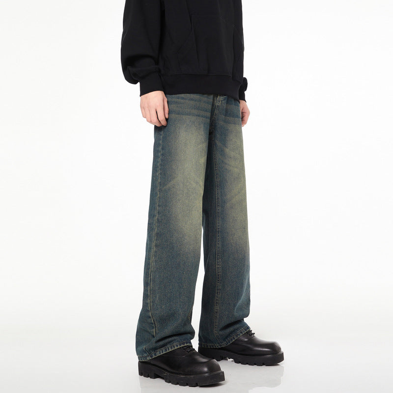 Men's Loose Straight Mop Pants