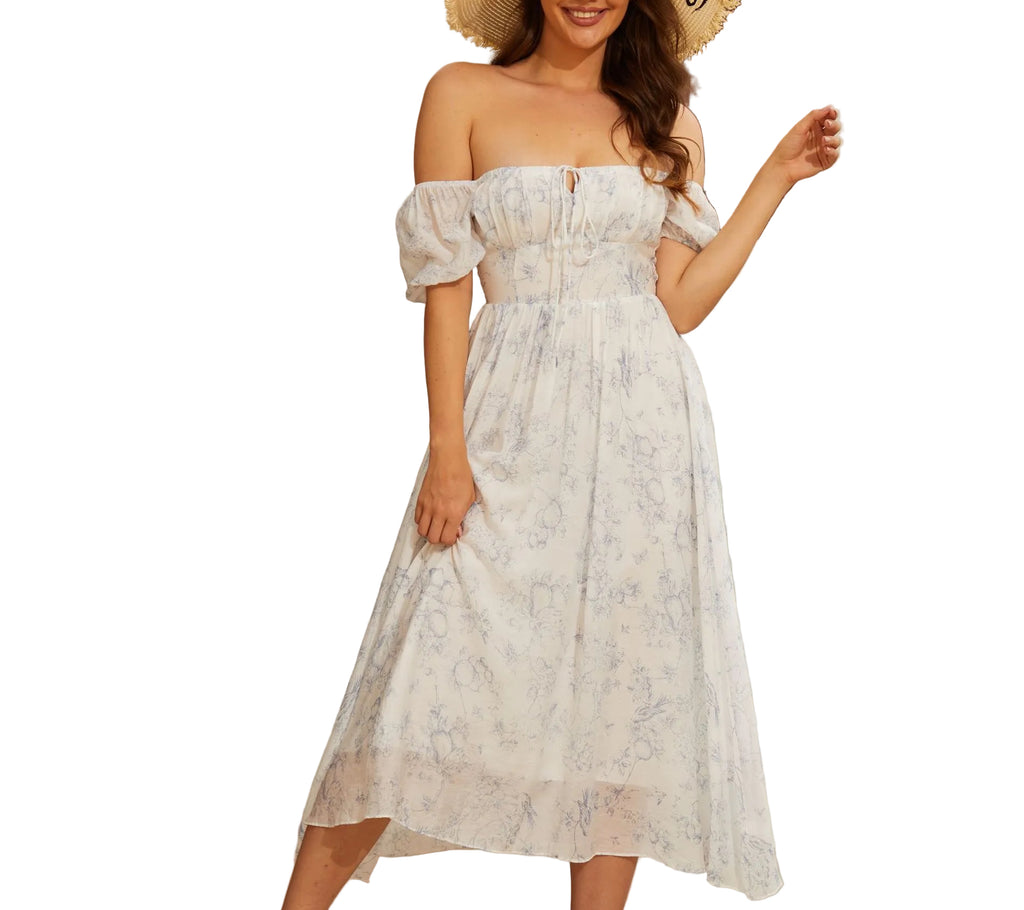 Short Sleeve Mid-length Dress