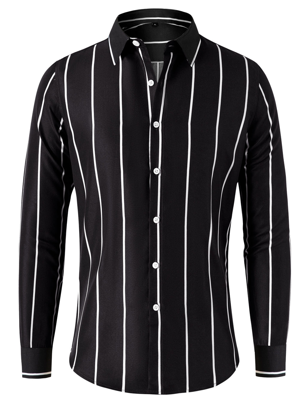 New Slim-fit Striped Shirt Men's Long Sleeve Shirt