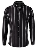 New Slim-fit Striped Shirt Men's Long Sleeve Shirt