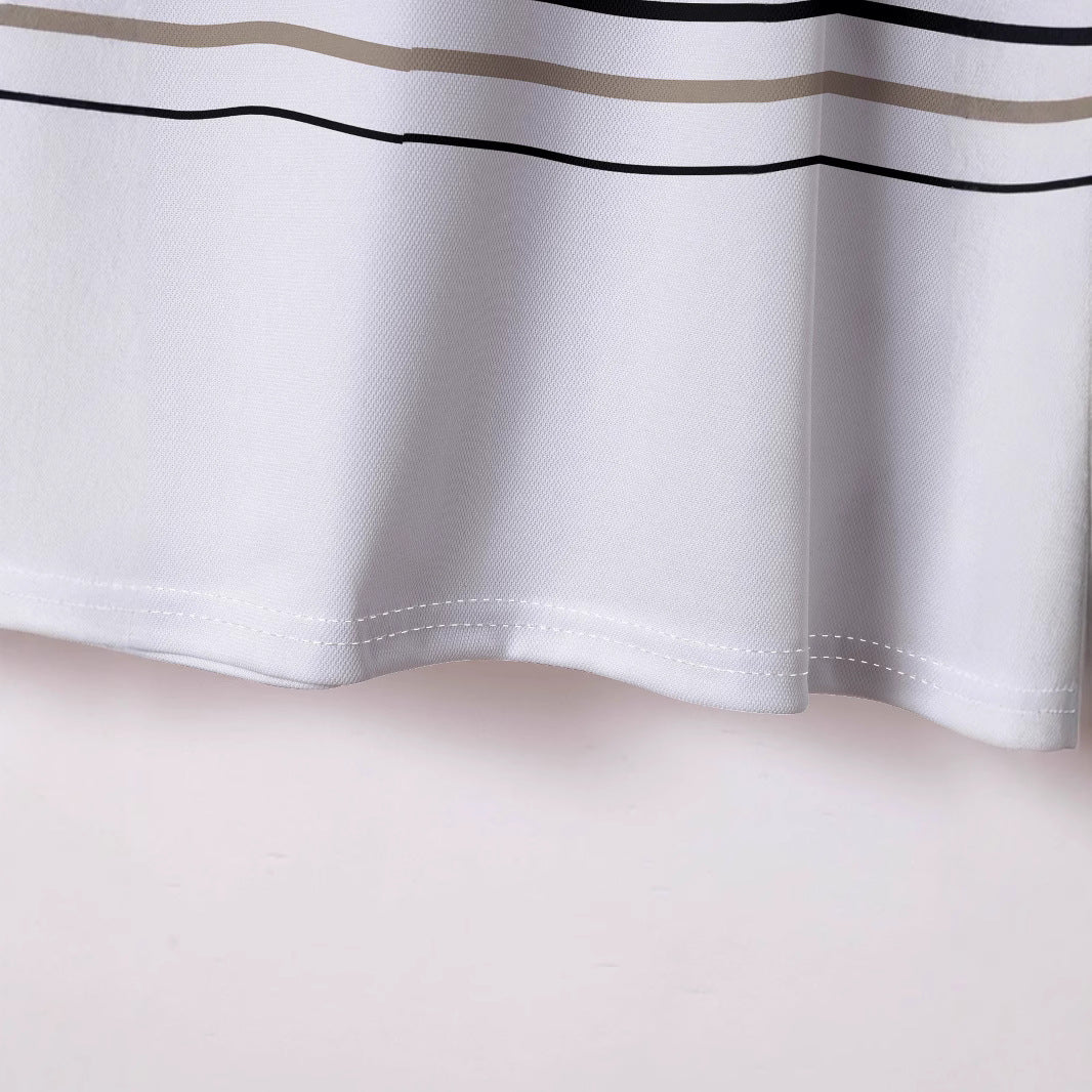 Men's Striped Short Sleeve Summer Business Casual Loose T-shirt