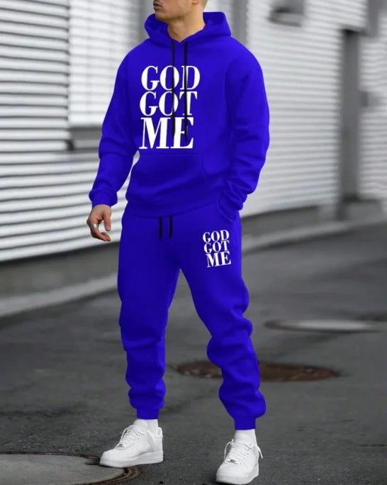 Men's Hoodie And Pants Two-Piece Set