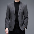Men's Solid Color Casual Woolen Suit Thick Warm Jacket