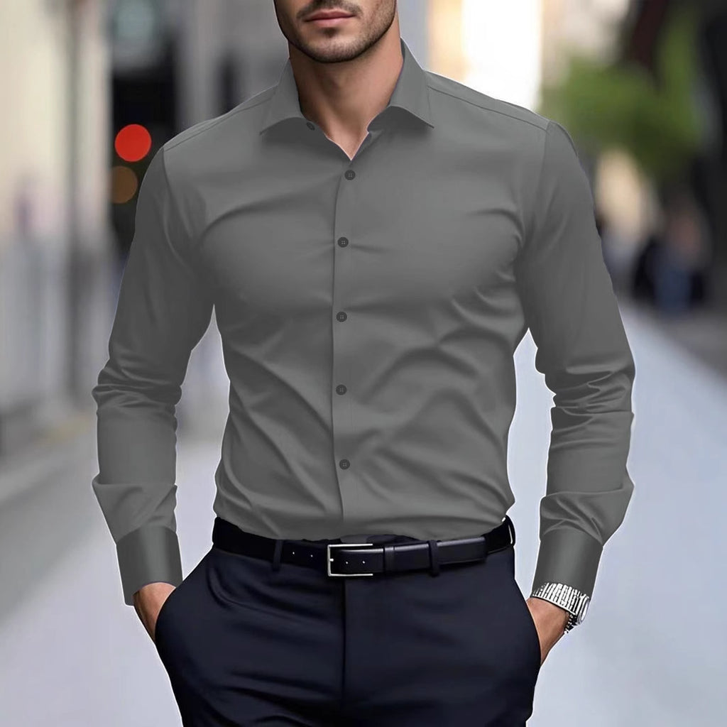 Long-sleeved White Shirt Formal Wear Slim Fit Business Workwear