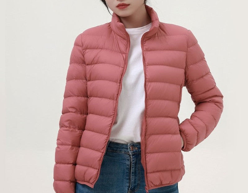 Jacket  Short Stand Collar Hooded