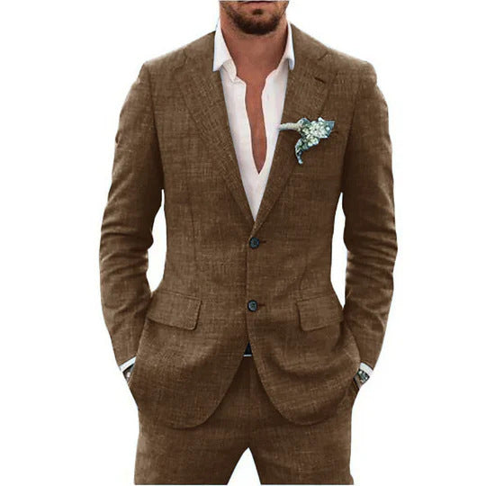 Men's Suit Linen Suit Wedding Party