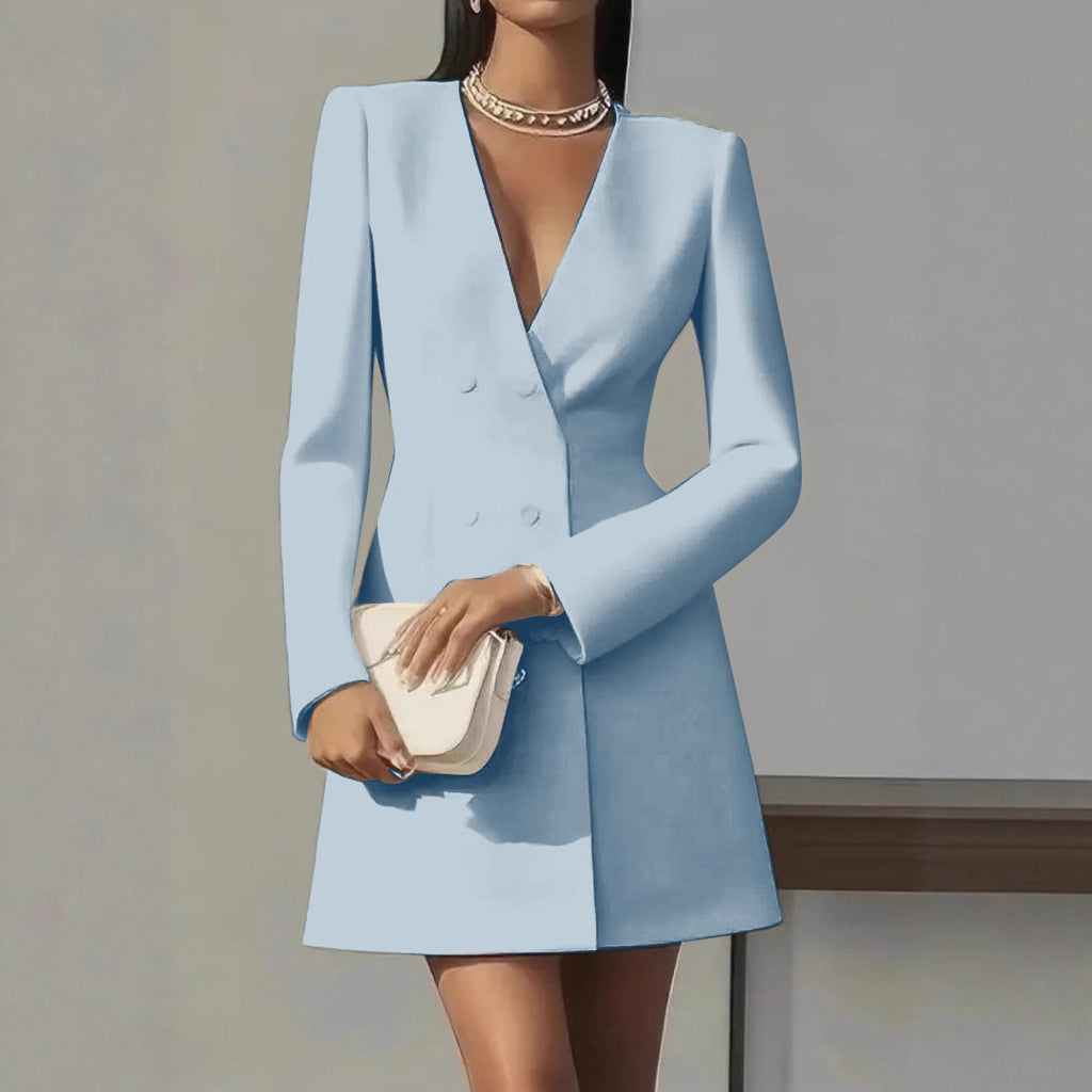 V-neck Suit-style Dress