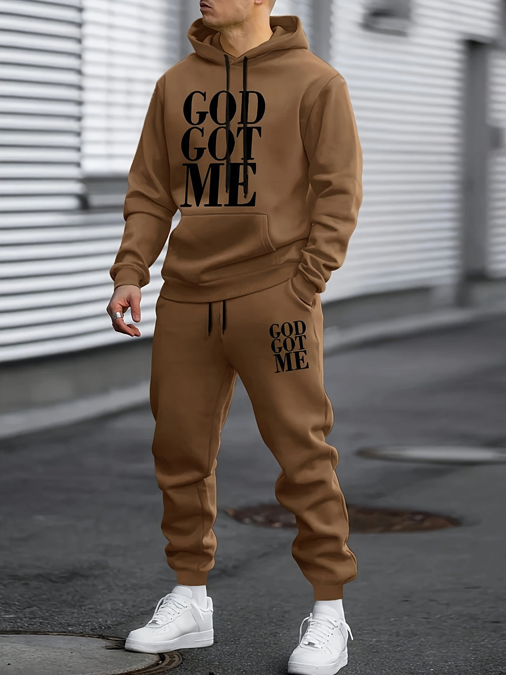 Men's Hoodie And Pants Two-Piece Set