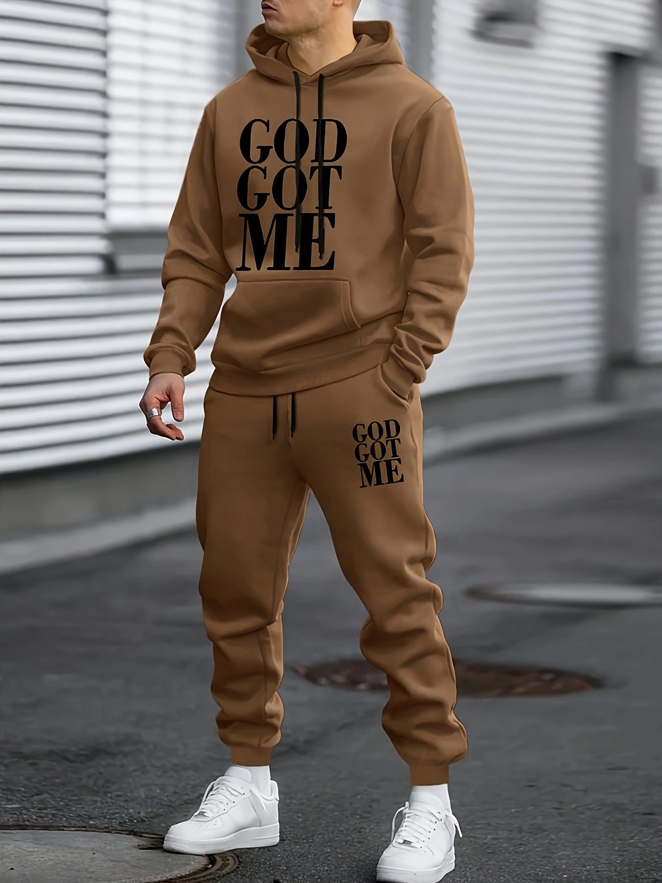 Men's Hoodie And Pants Two-Piece Set