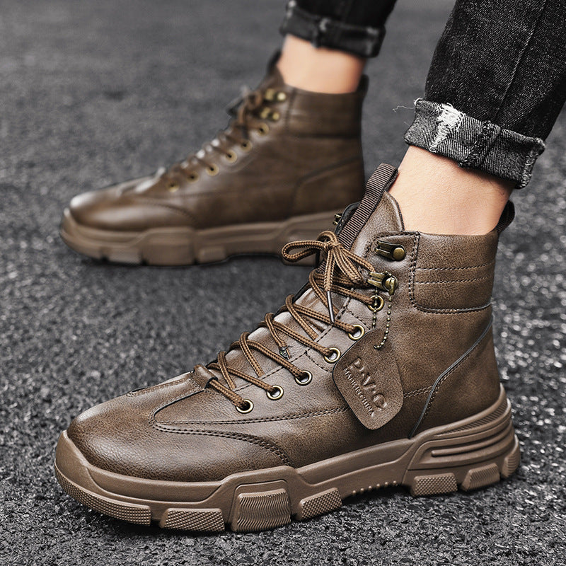 Men High Top Tooling Boots