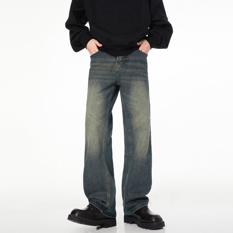 Men's Loose Straight Mop Pants