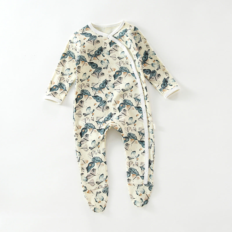 Newborn Baby's Foot Cover Bodysuit For Boys And Girls