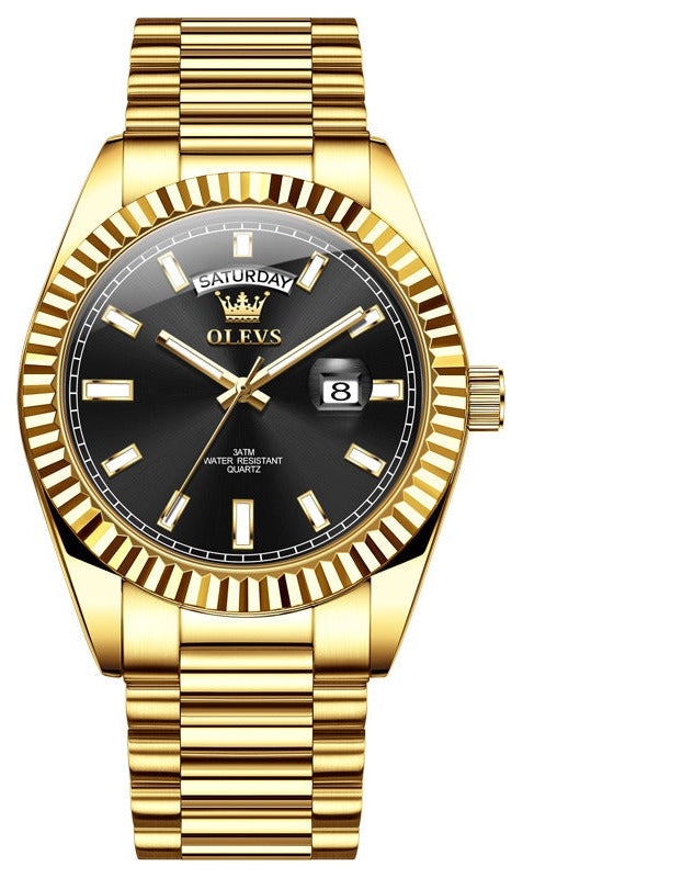 Waterproof Business Steel Belt Wrist Watch