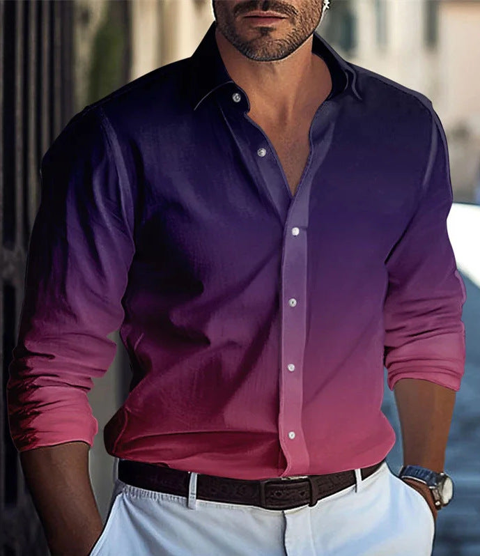 Multi-Color Gradient Pattern Printed shirt