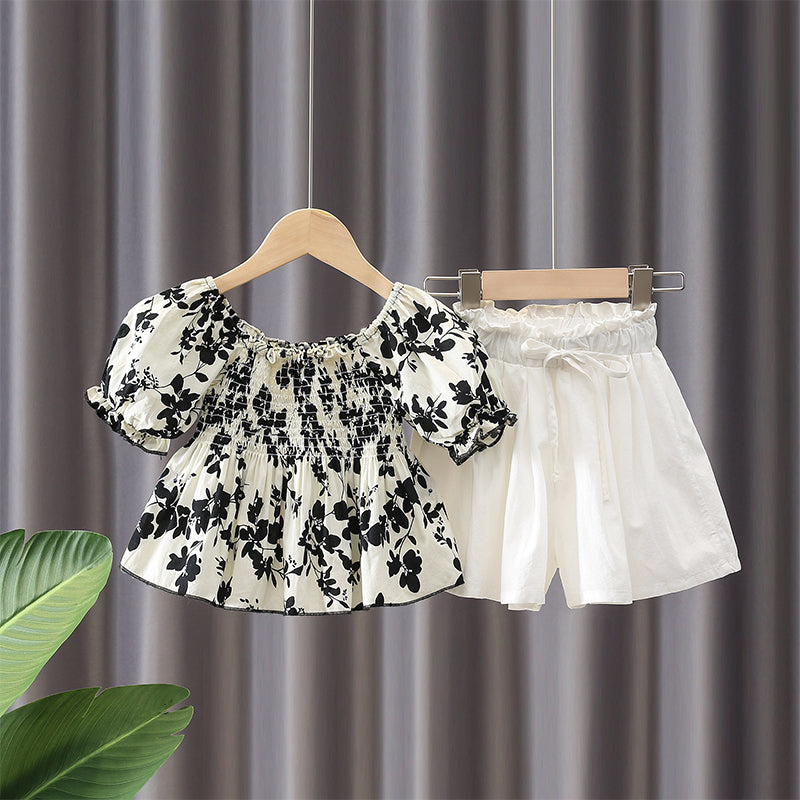 Girls Summer Suit Baby 1 6 Years Old 2 Children 3 Small Children's Clothing Western Fashion Girl