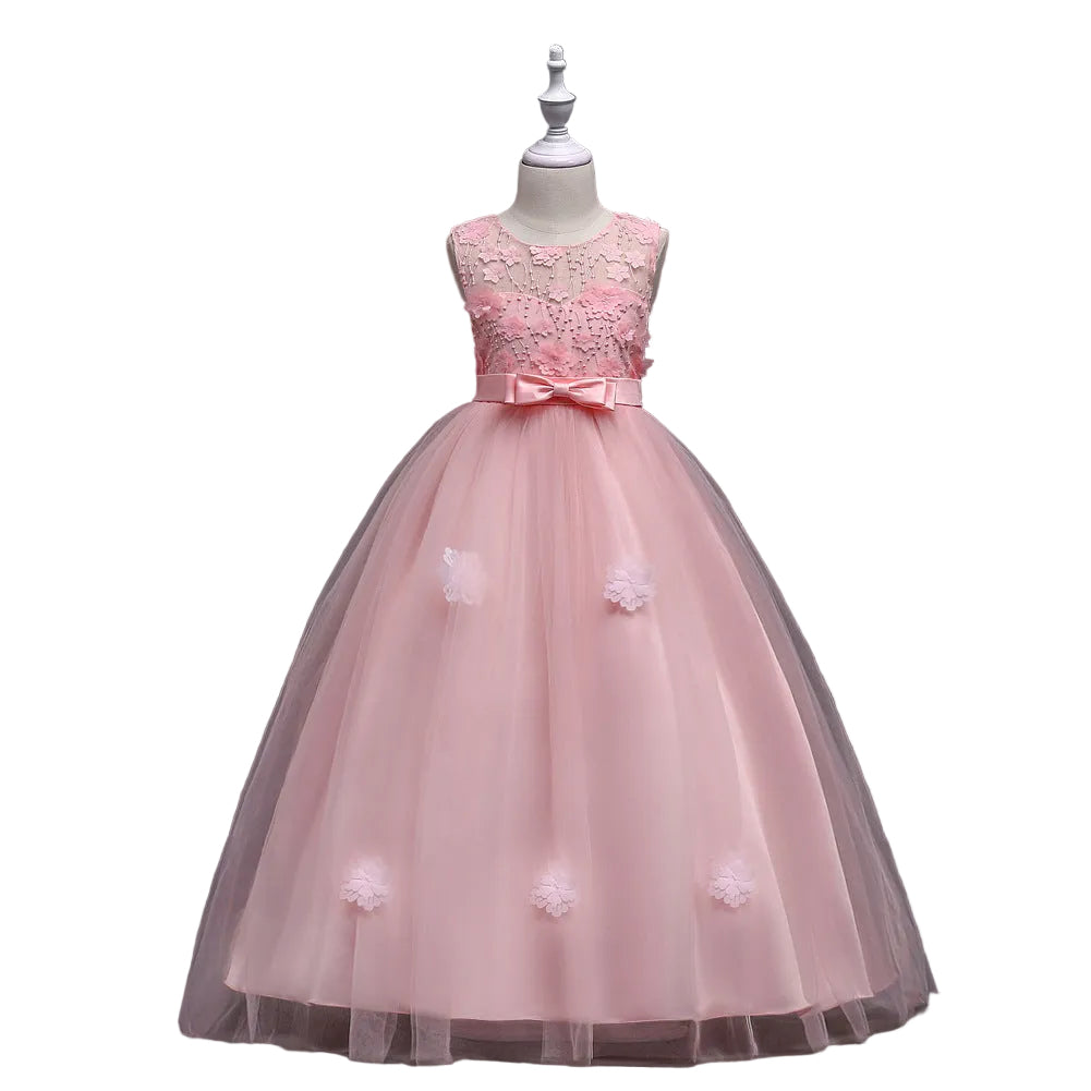 Mesh Girls Evening Gown Wedding Dress