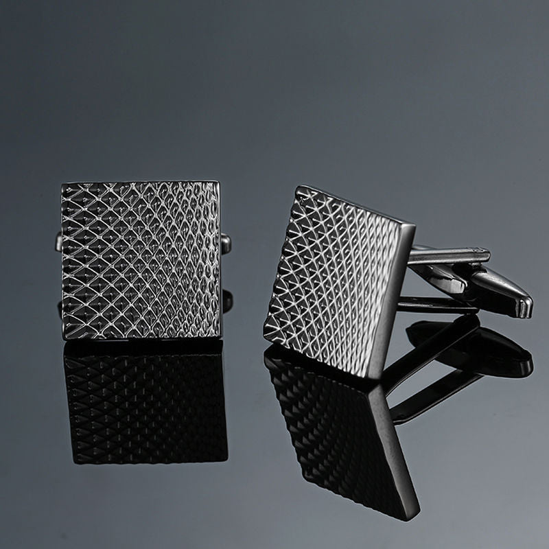 Men Metal Copper Cufflinks- Diamond Sadaf