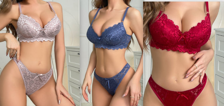 Lace Push Up Bra Set