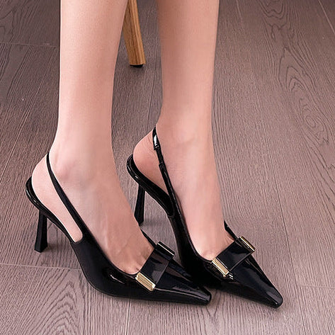 Women’s Square Toe Low-cut High Heel Sandals