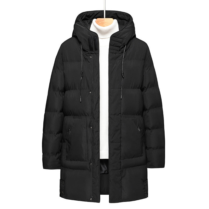 Middle-aged New Mid-length Cotton-padded Jacket For Men