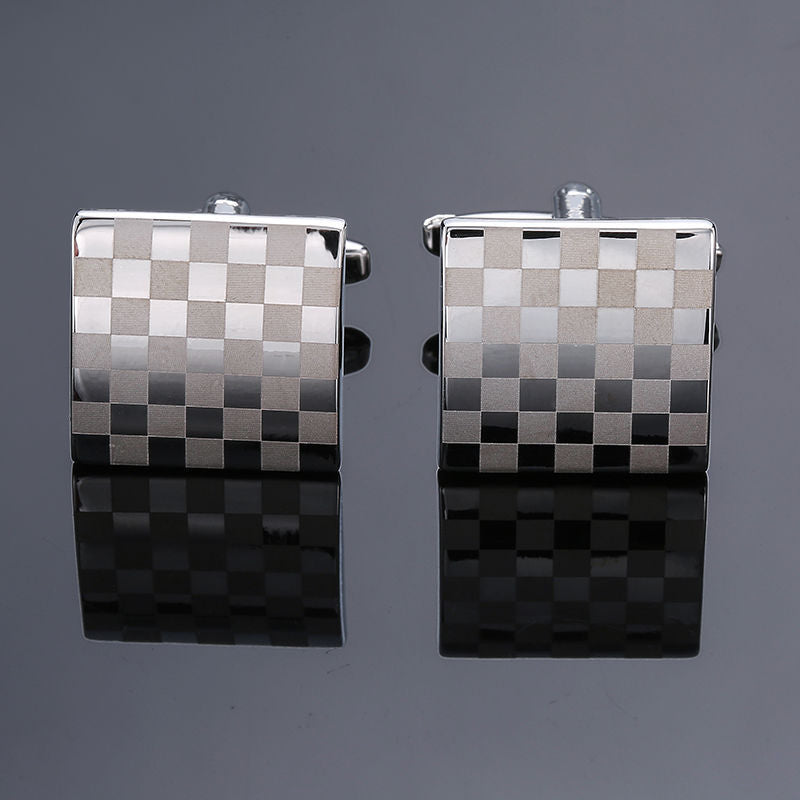 Men Metal Copper Cufflinks- Diamond Sadaf