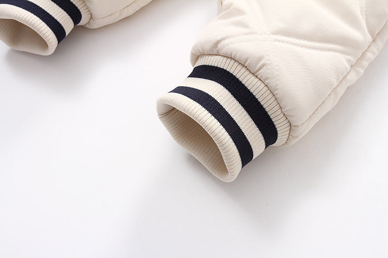 Letter Embroidery Children's Baseball Uniform Fleece Thickening