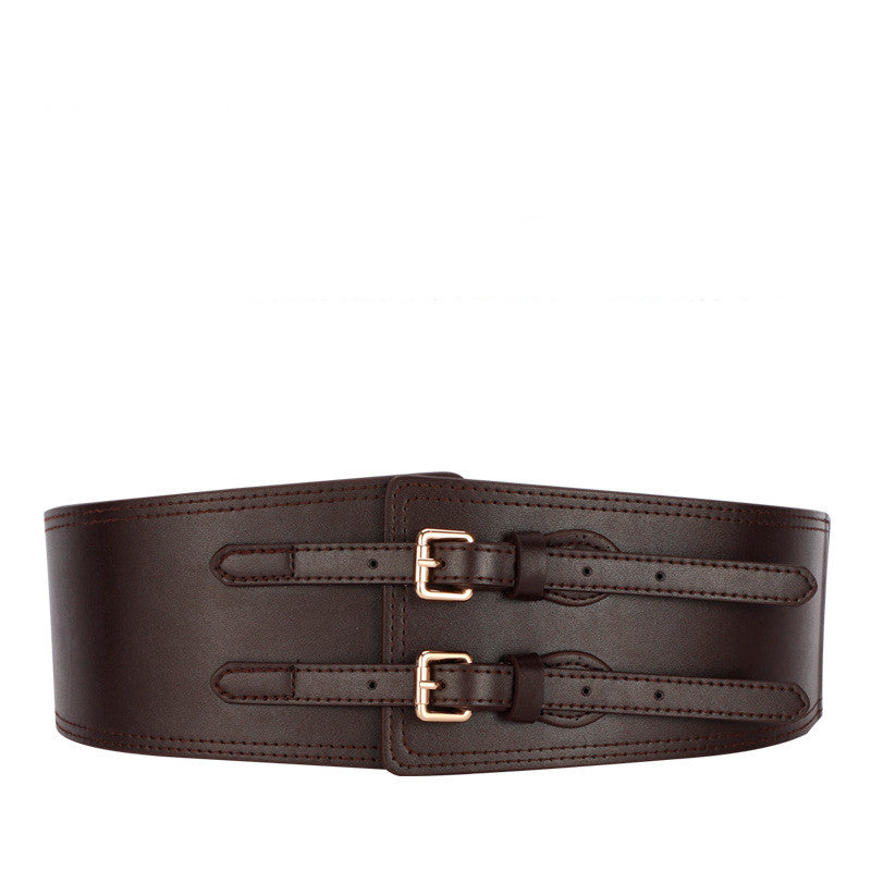 Coat Decorated With A Wide Waistband, Waist Elasticated Elastic Belt
