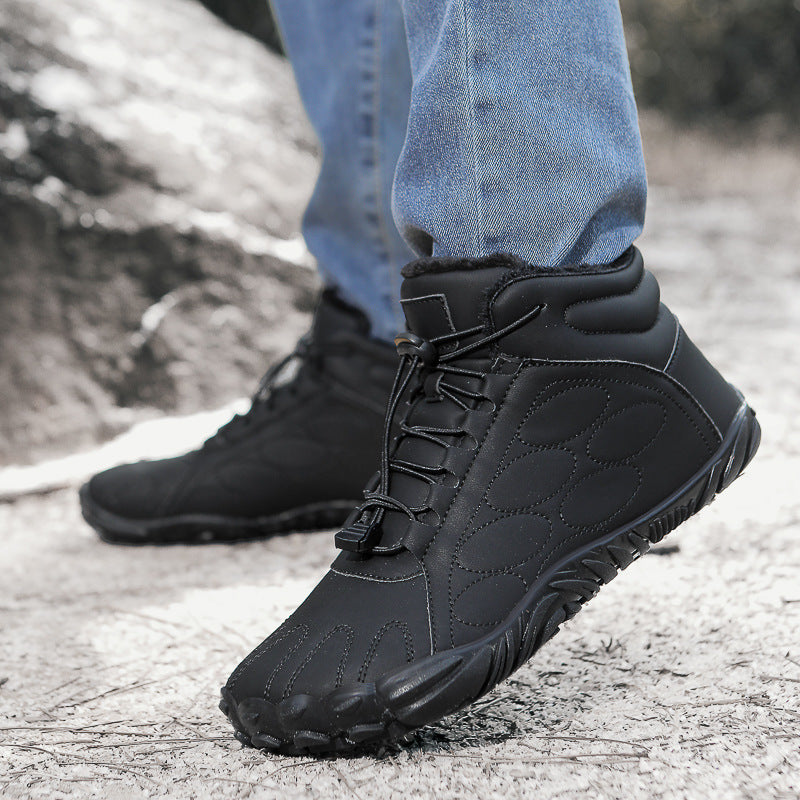 Outdoor Sports Cotton Shoes Men And Women Fleece-lined Warm Snow Boots