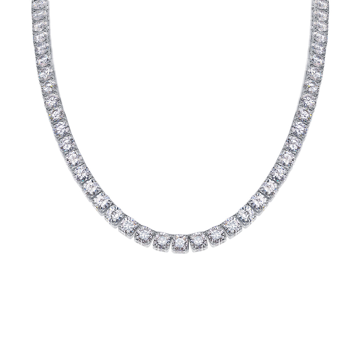 Endless Starry River - A Luxurious And Fashionable Light Luxury Jewelry Necklace Pendant Set With Top-quality Moissanite, S925 Silver-plated Platinum.