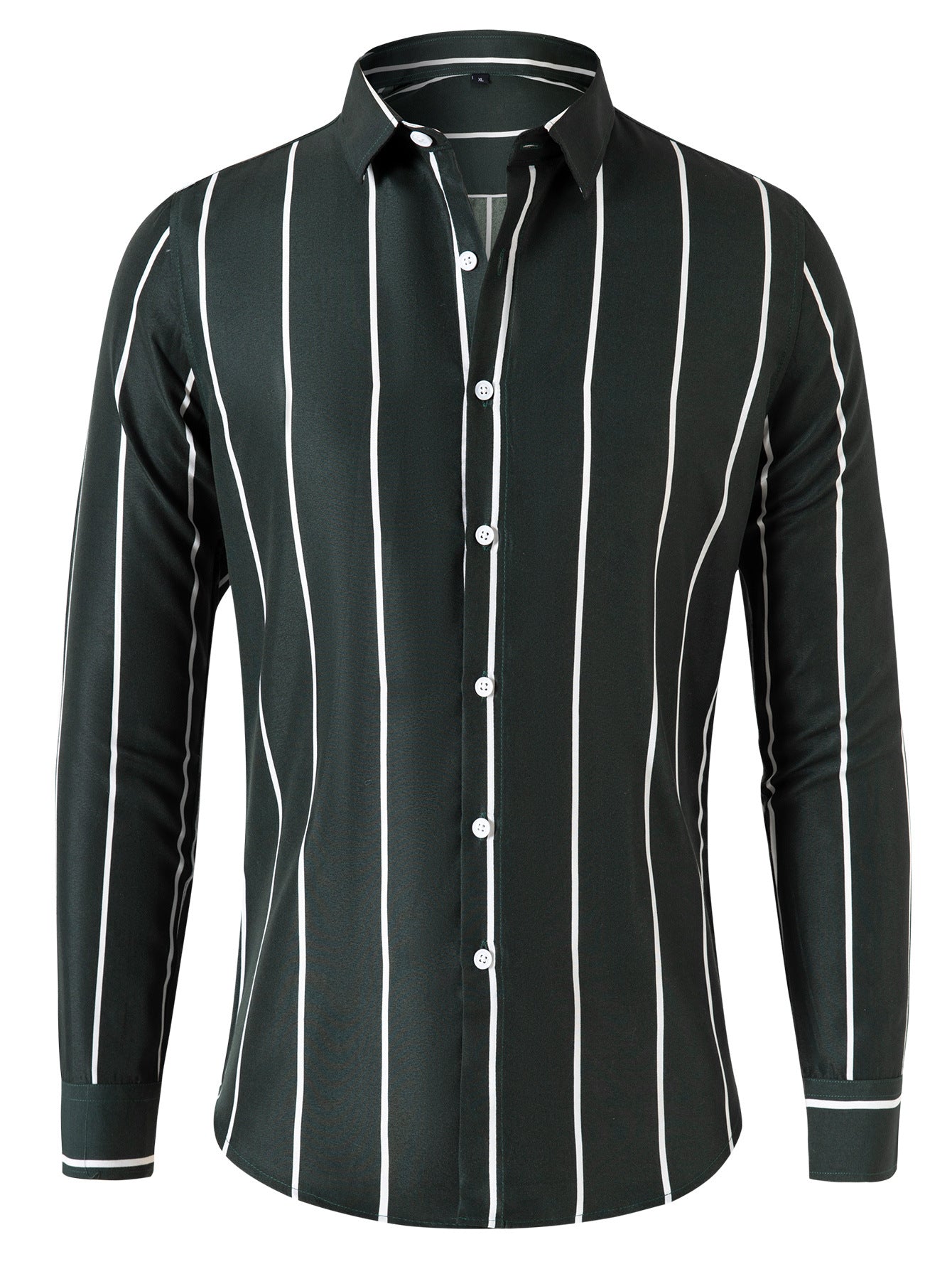 New Slim-fit Striped Shirt Men's Long Sleeve Shirt
