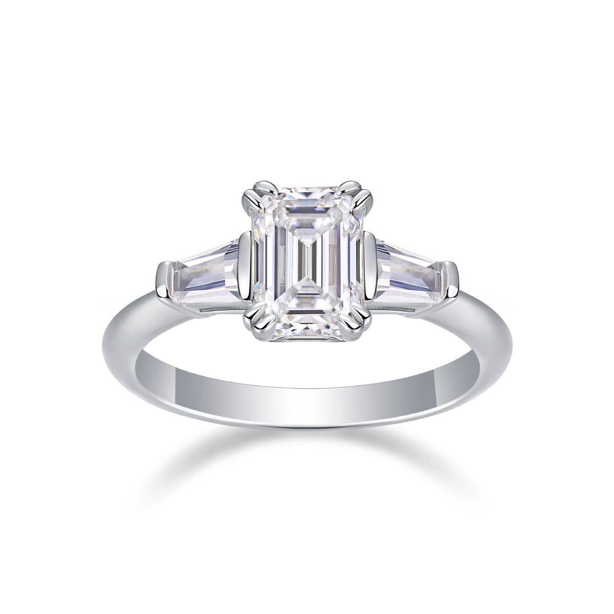 Contract - Set With Top-quality Moissanite S925 Silver And Platinum-plated Diamond Wedding Ring. The Ring Can Be Tested With A Diamond Pen In Gold And Rose Gold