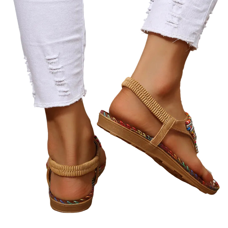 Bohemia Style Clip Toe Sandals Women Rome Beach Shoes Summer