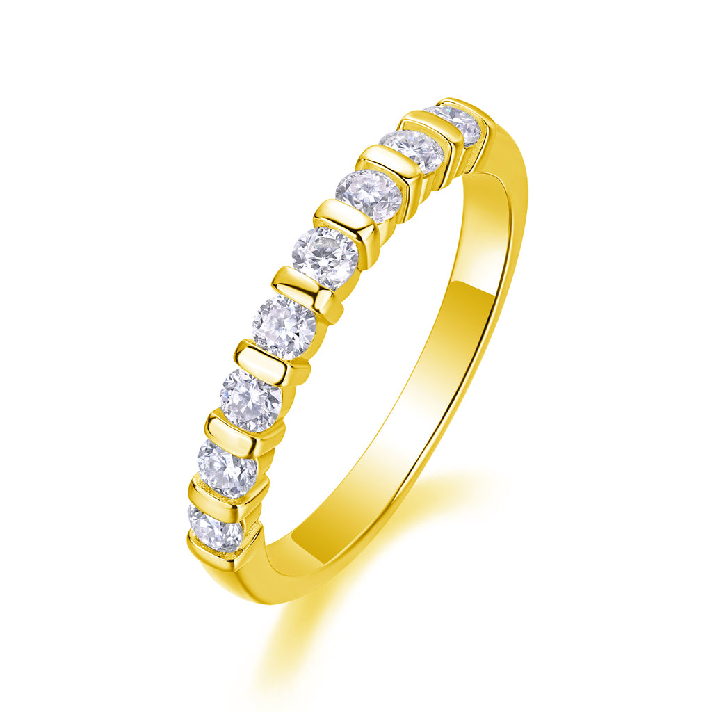 Yearning Resonance - A Wedding Ring Set With Top-quality Moissanite S925 Silver And Platinum-plated Diamond. The Ring Can Be Tested With A Diamond Pen In Gold And Rose Gold