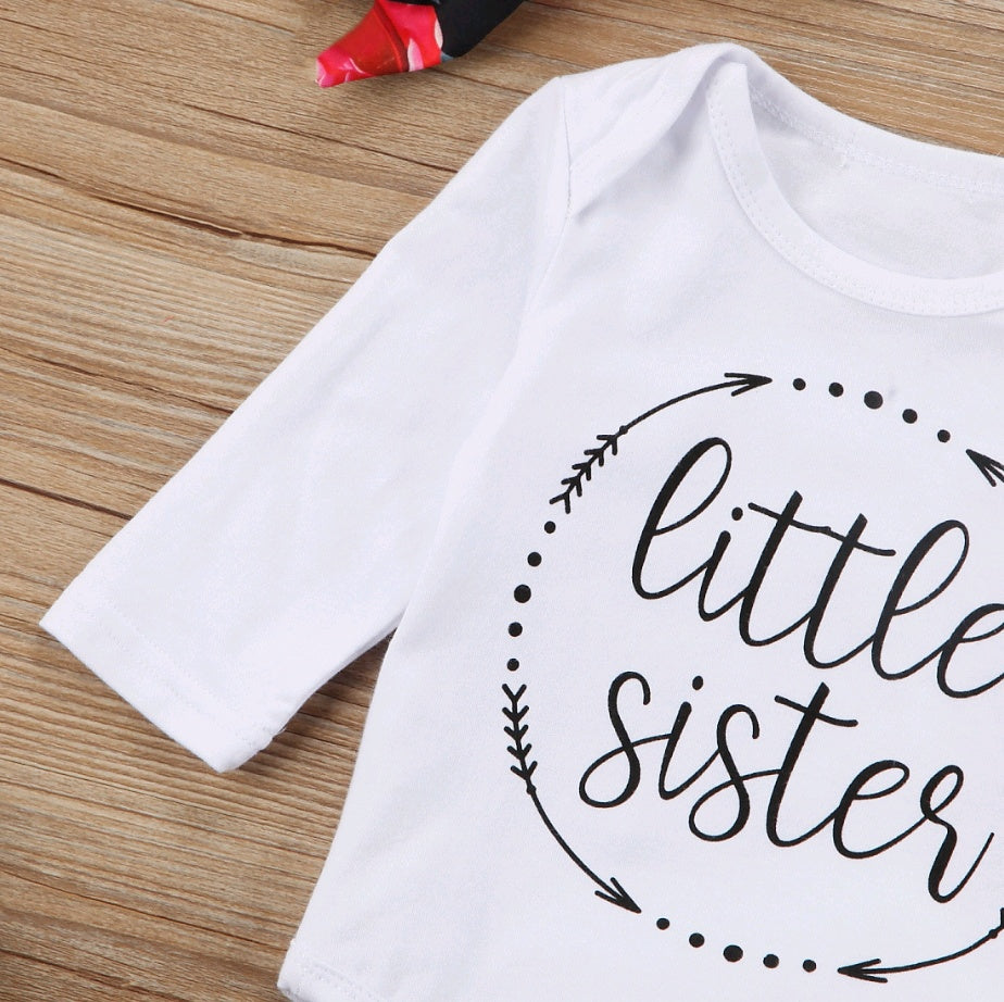 Baby Cotton Long-sleeved Color Hair Band Three-piece Suit