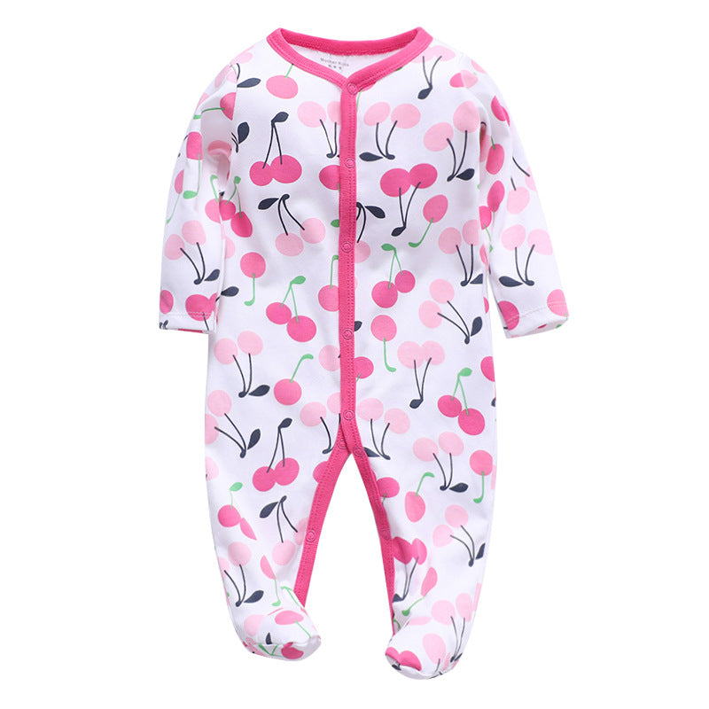Baby cotton print jumpsuit