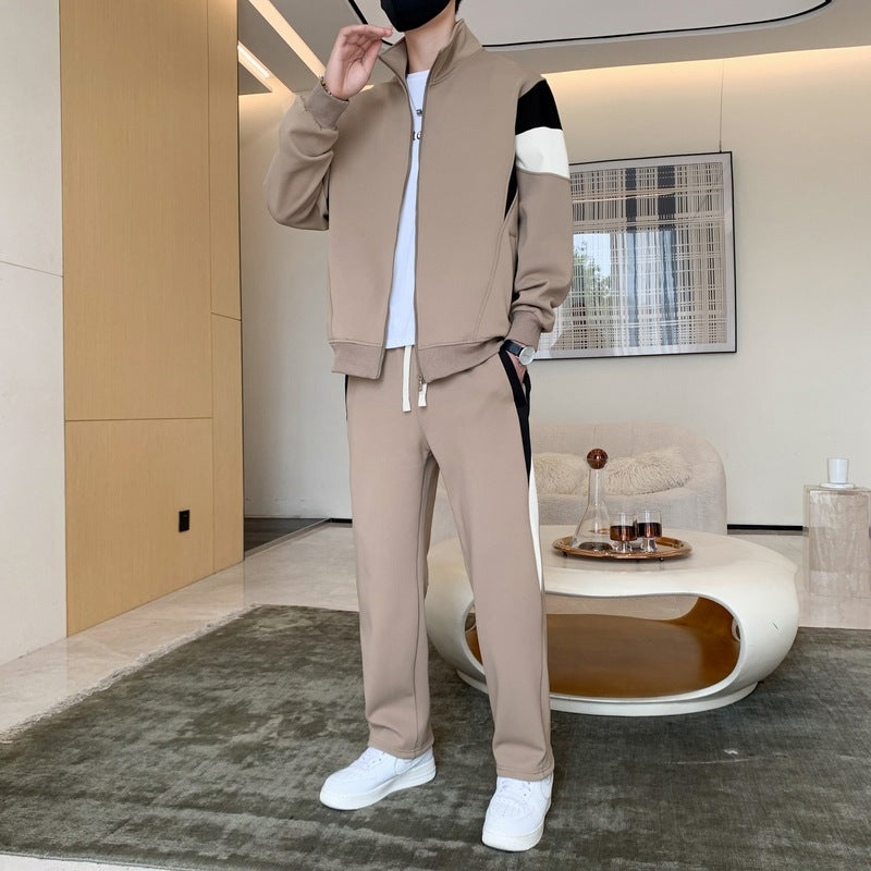 Men's Loose Casual Sport Cardigan Suit