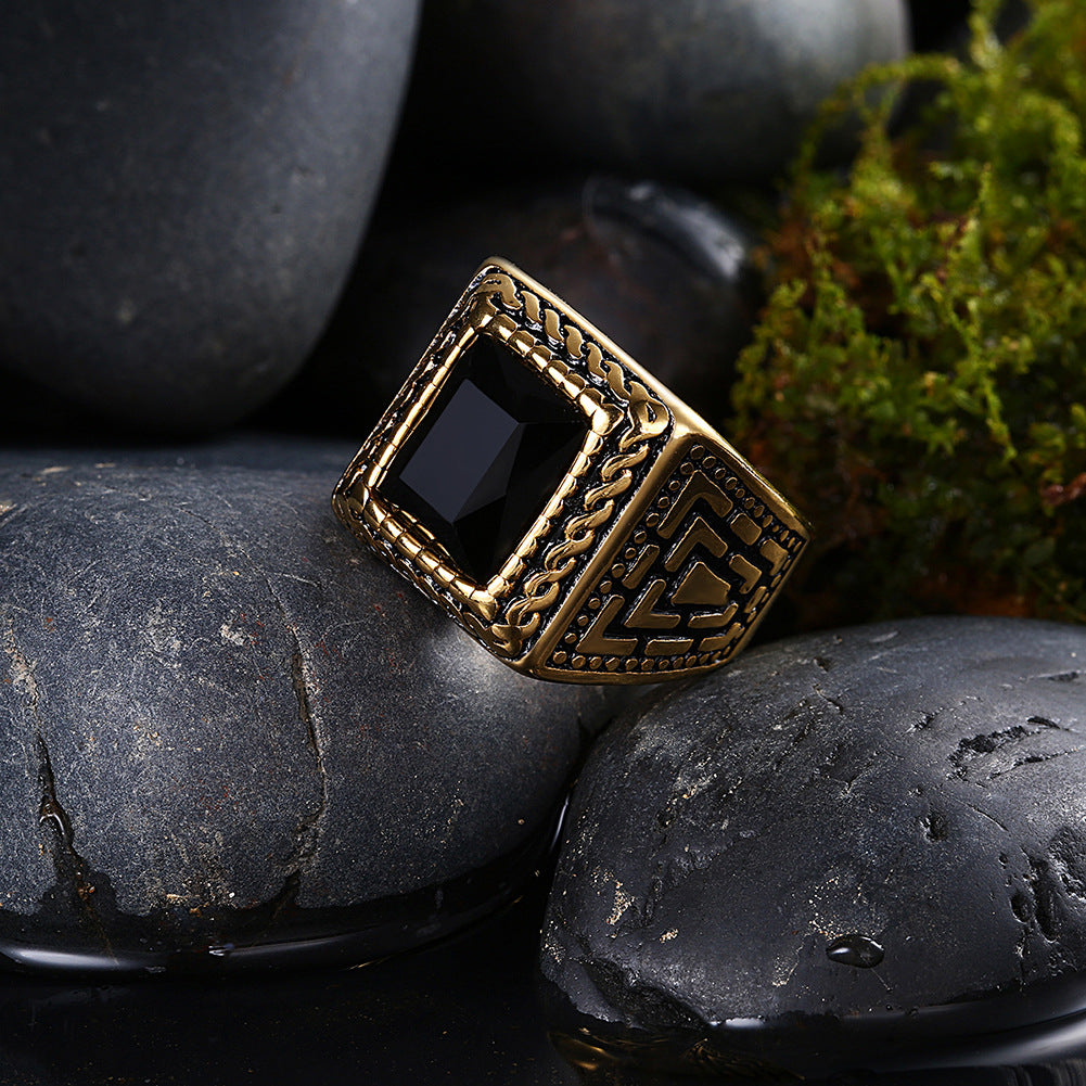 Men's stainless steel ring