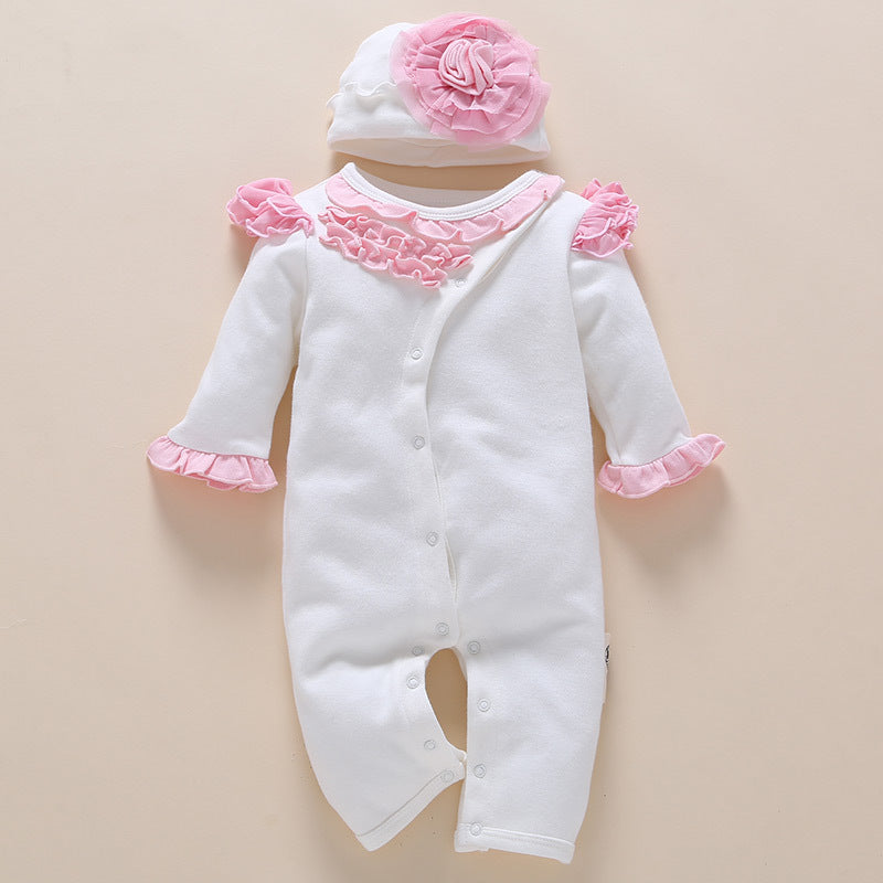 baby wears newborn baby romper jumpsuit