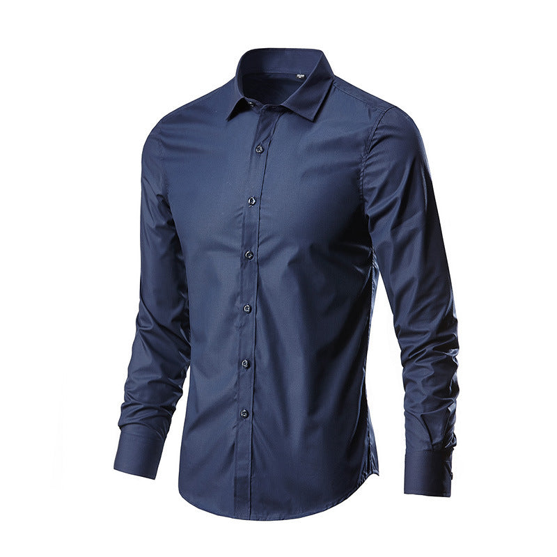 Simple Trendy Long-sleeve Slim Shirt