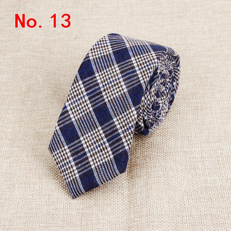 Men's cotton check tie