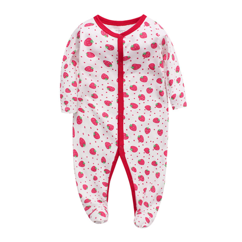 Baby cotton print jumpsuit