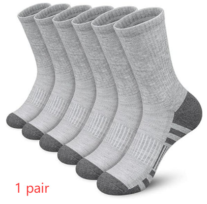 Color Matching Athletic Socks Plus Size Basketball Mid Tube Cotton Breathable