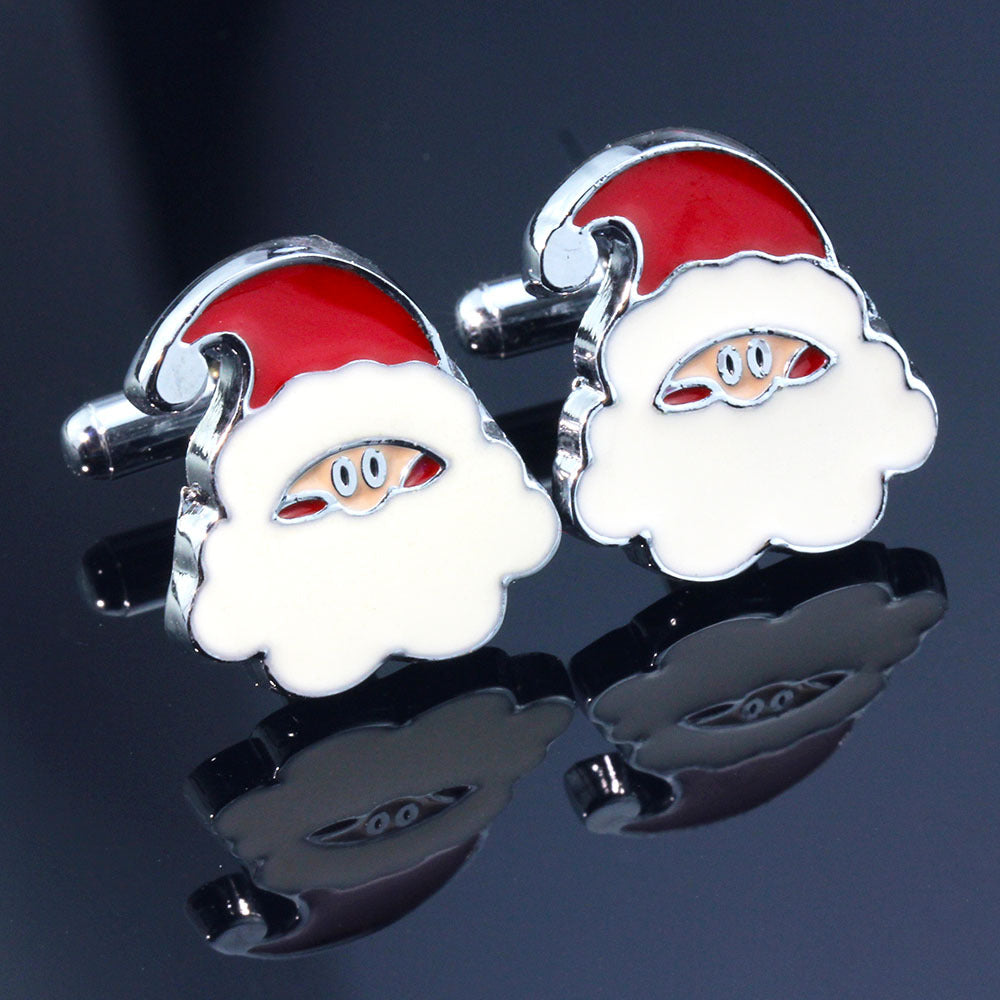 Santa Claus Enamel Cufflinks for Men – Diamond Sadaf